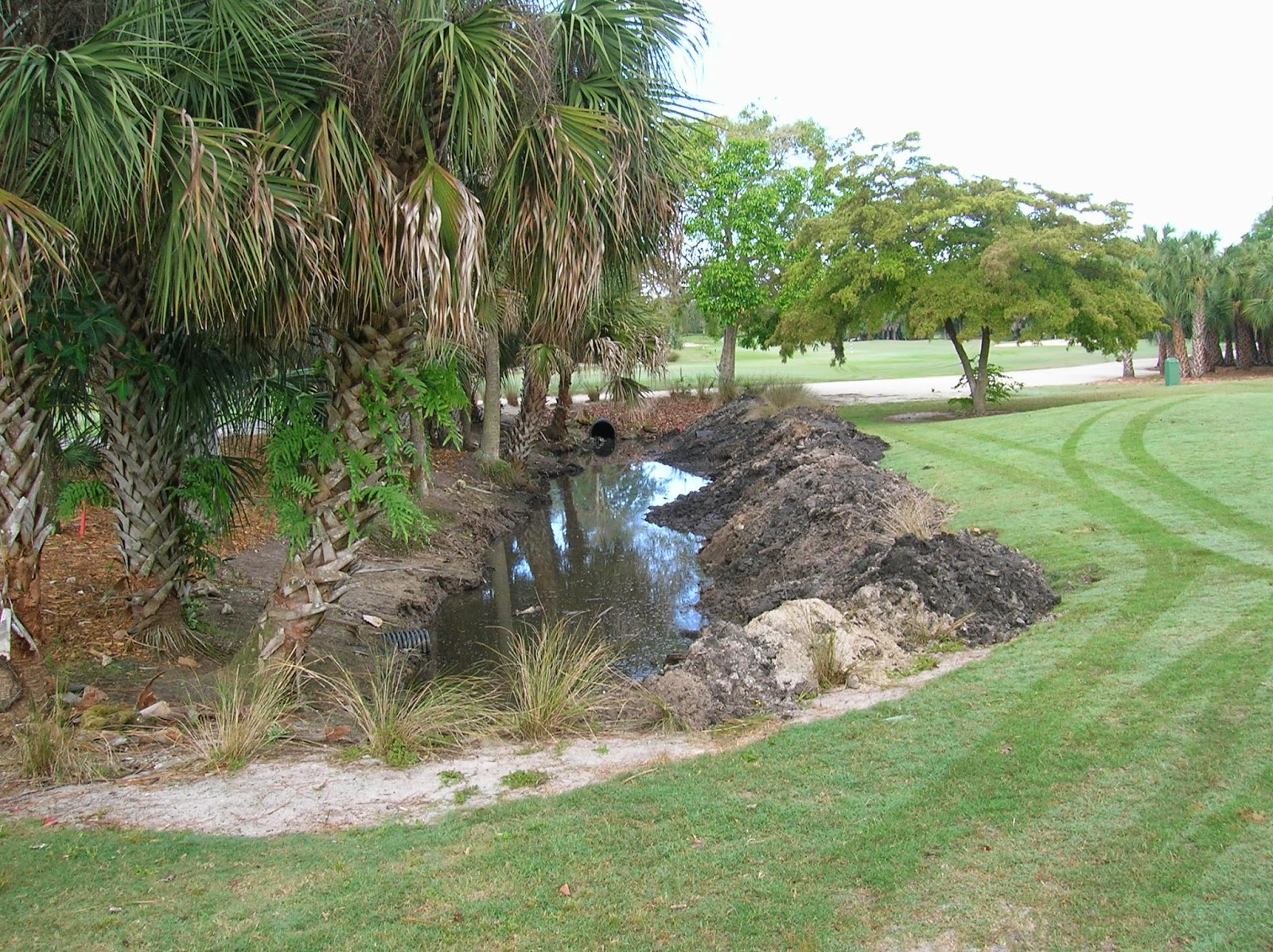 Completed drainage project