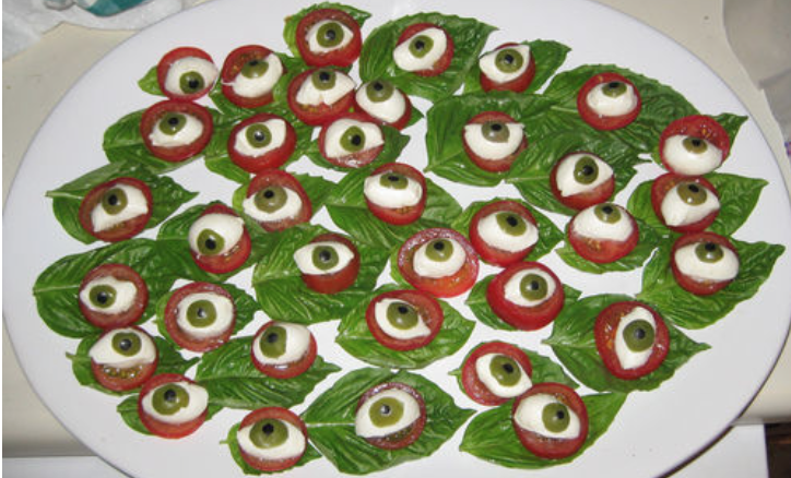 Eyeball Caprese Appetizer