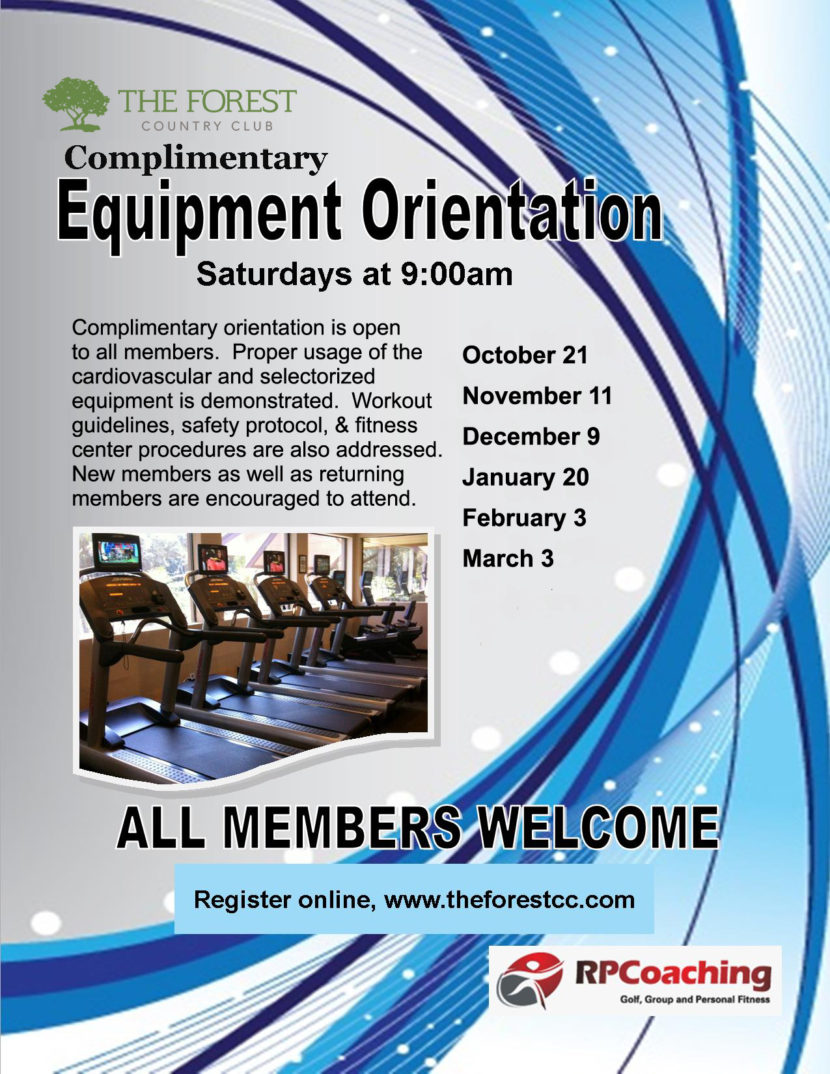 The Forest Country Club Fitness Center Equipment Orientation