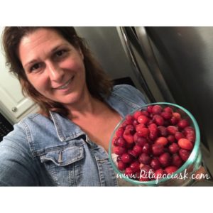 Rita Pociask and cranberries